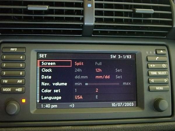 BMW MK3 z monitorem kolorowym Tłumaczenie nawigacji - Polskie menu